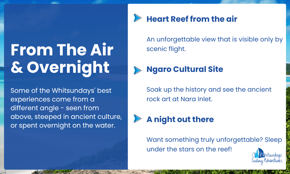 From the air and overnight activities